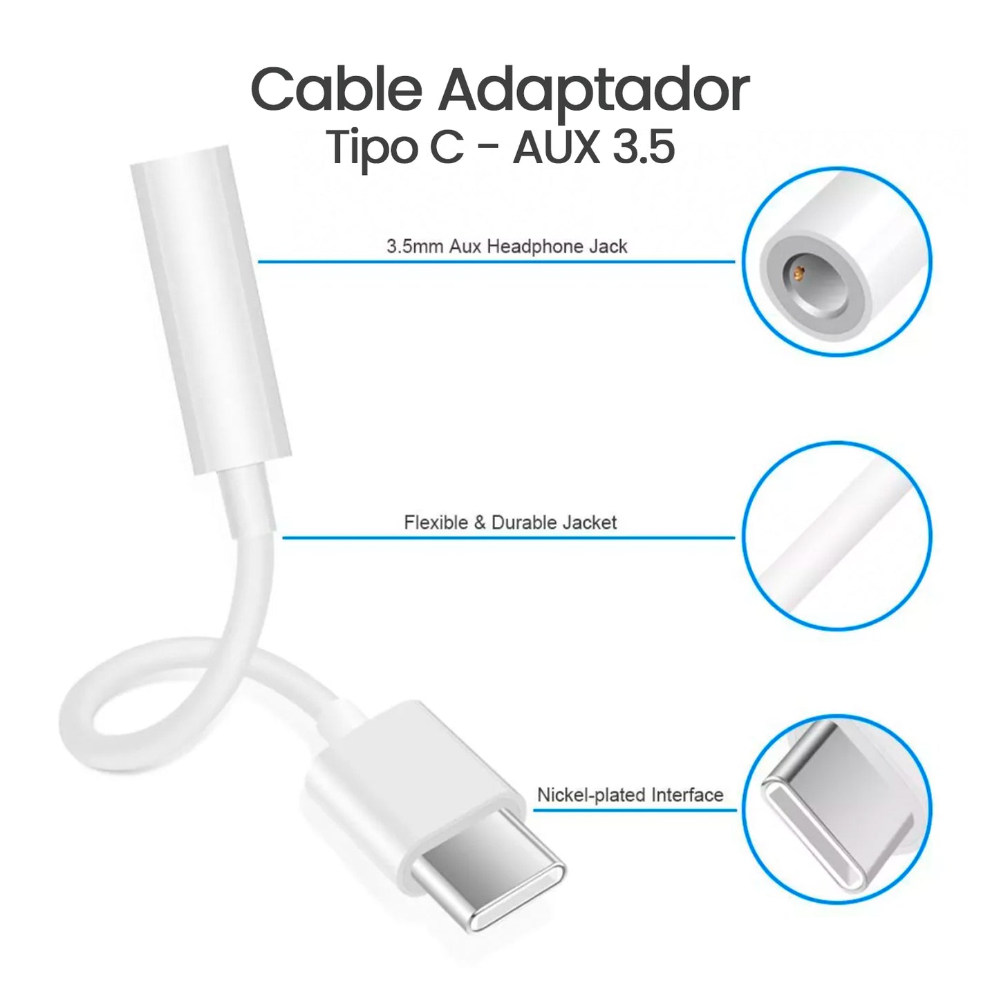 Usb C to 3.5mm Headphone Adapter - KBAUXC