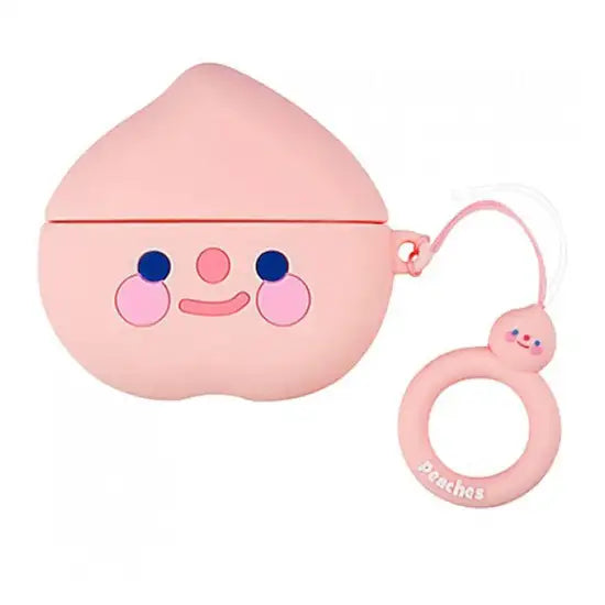 Cartoon Cute Silicone Soft Case For AirPods 3-(Peach)