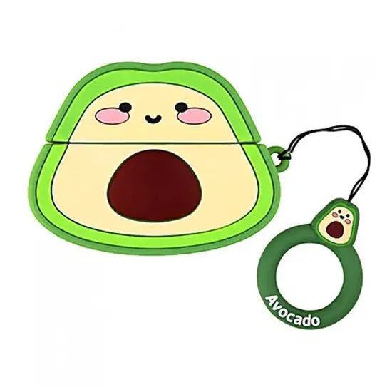 Cartoon Cute Silicone Soft Case For AirPods Pro-(Pear-Avocado)