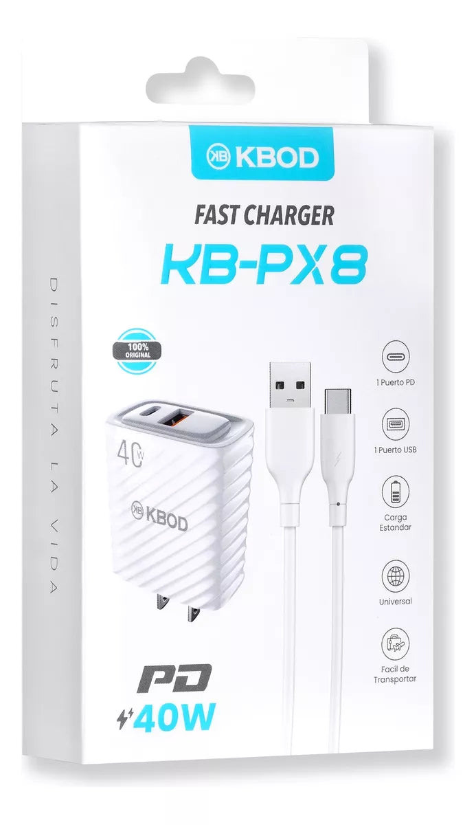 Charger with Type C Cable - KB-PX8