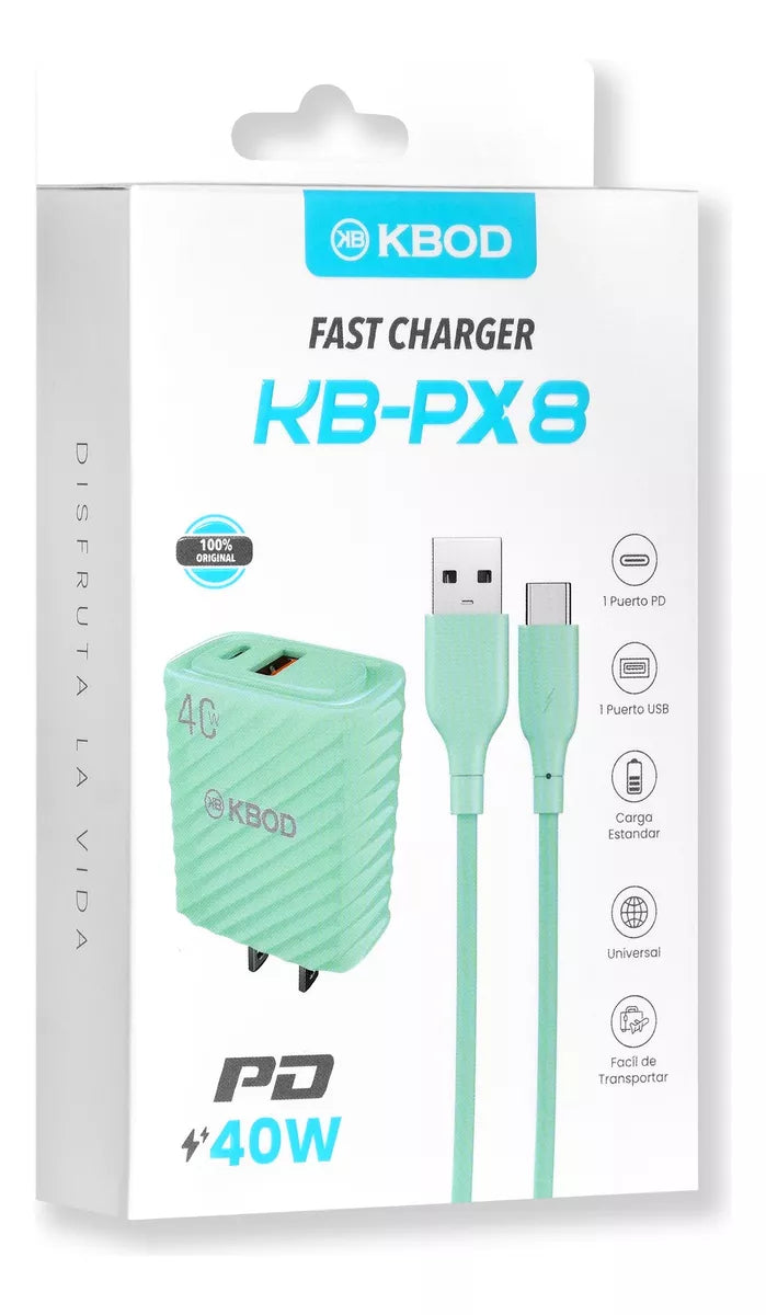 Charger with Type C Cable - KB-PX8