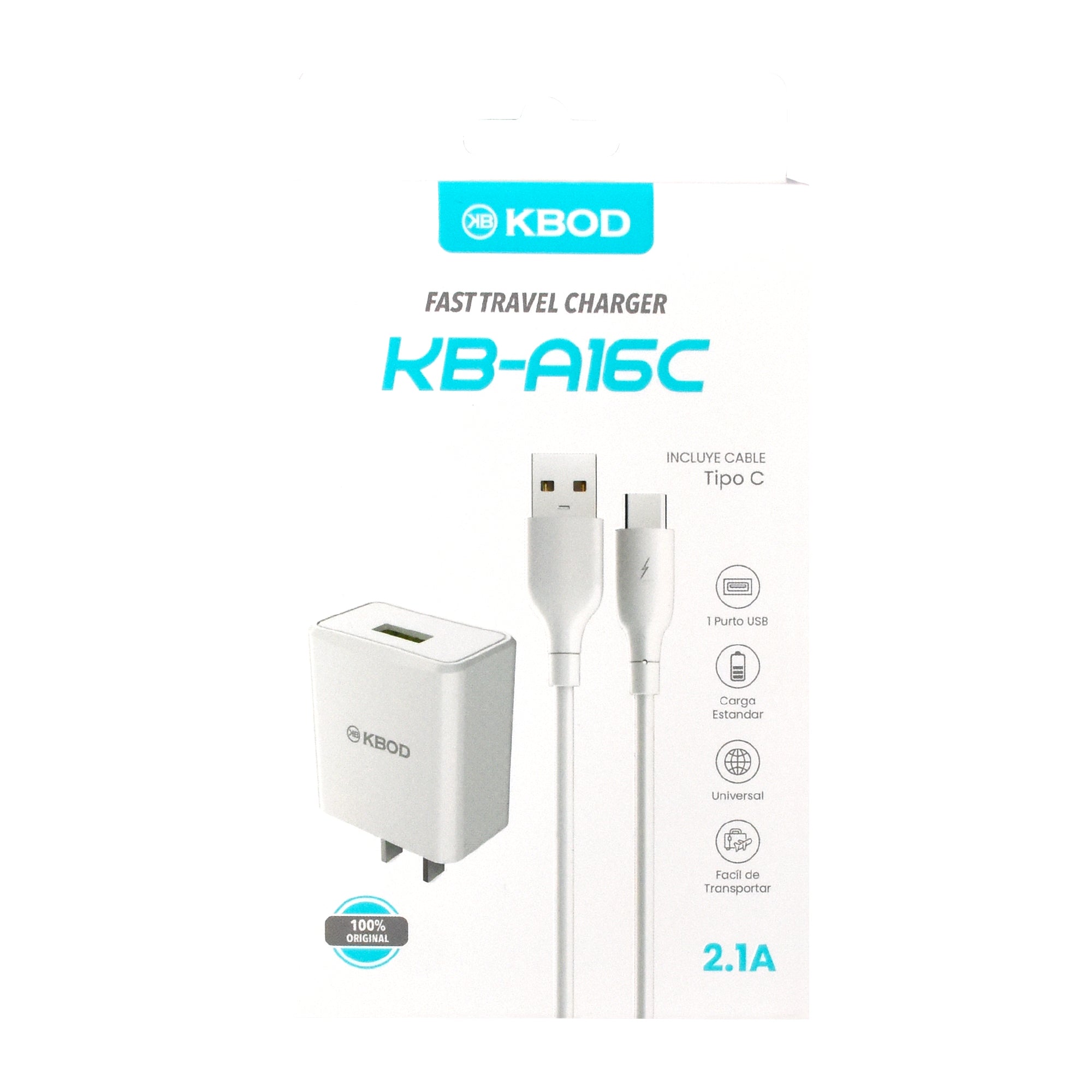 CARGADOR KBOD TIPO C KB-A16C