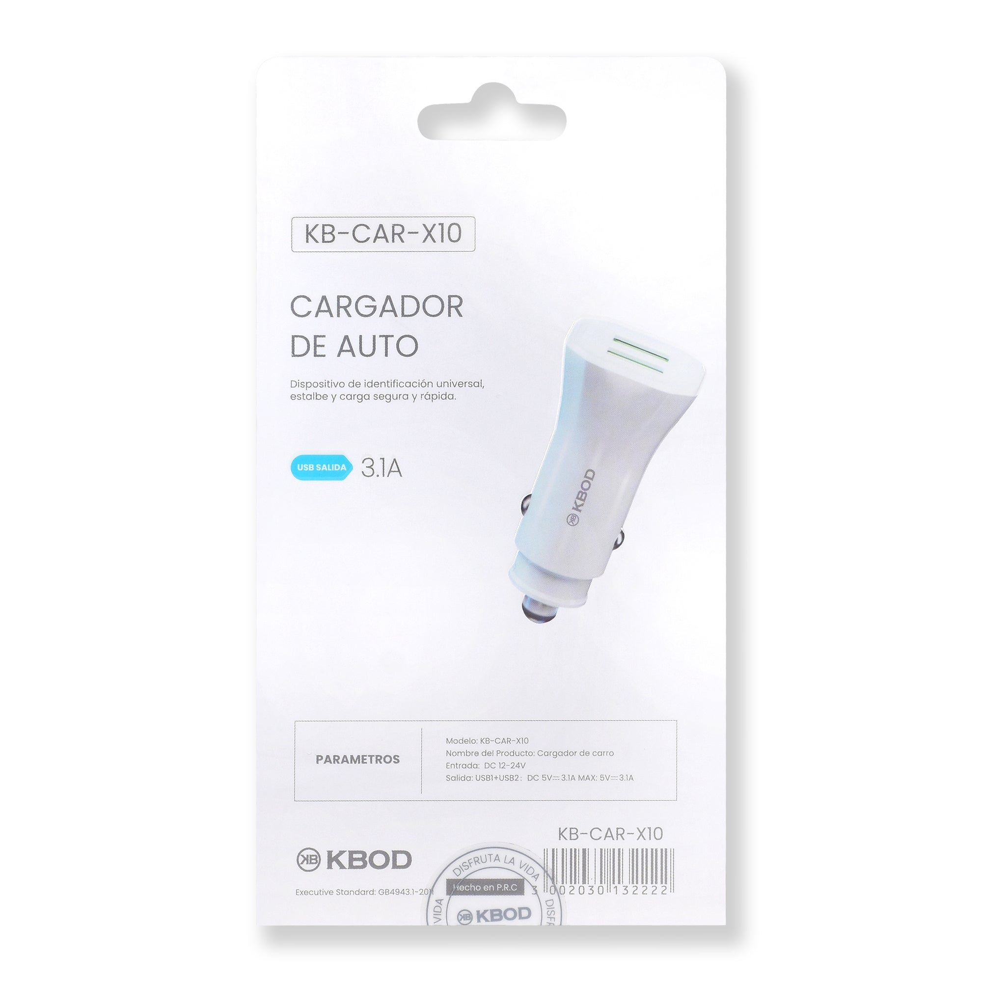 CARGADOR KBOD KB-CAR-X10