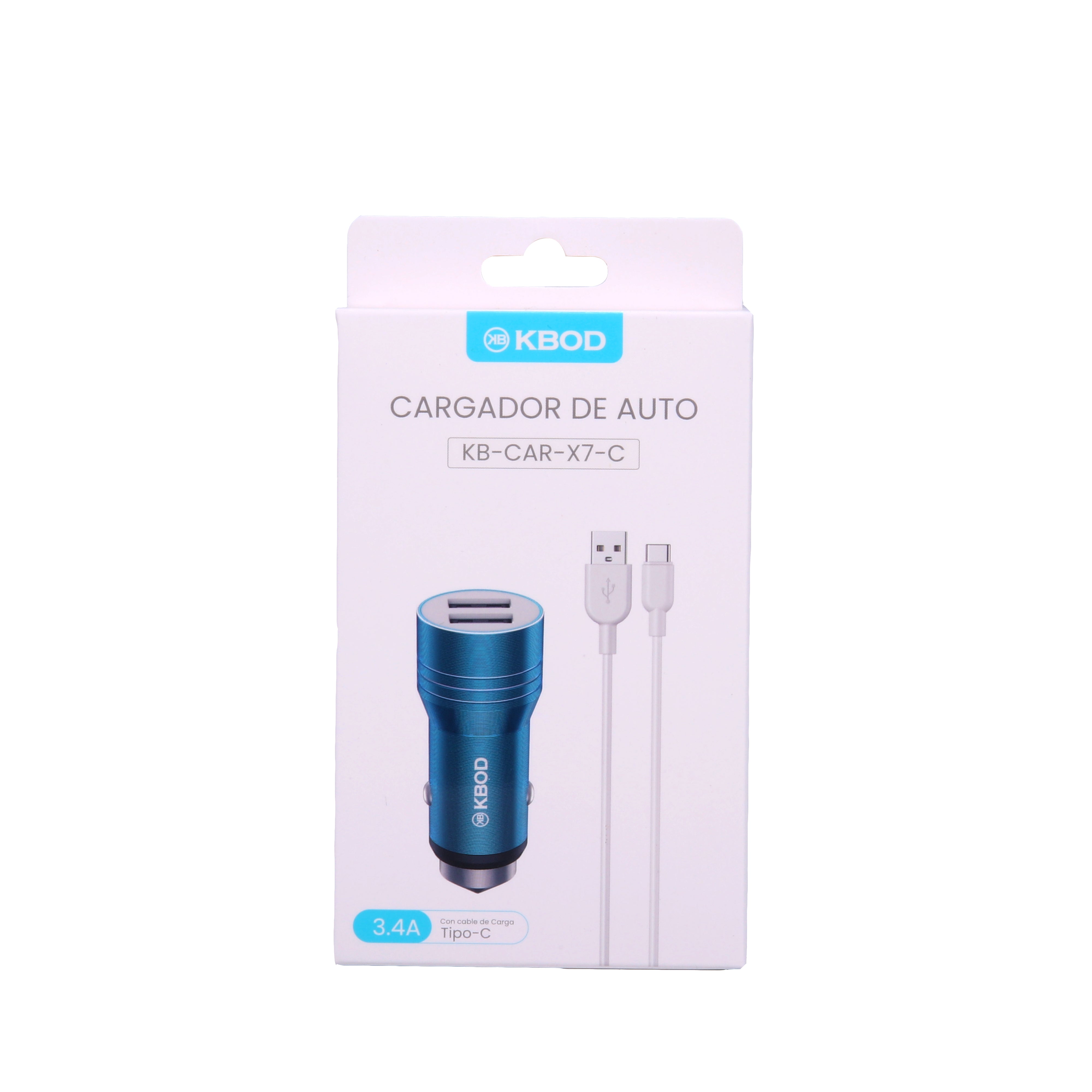 CAR CHARGER USB AND TYPE C KBOD KB-CAR-X7-TC