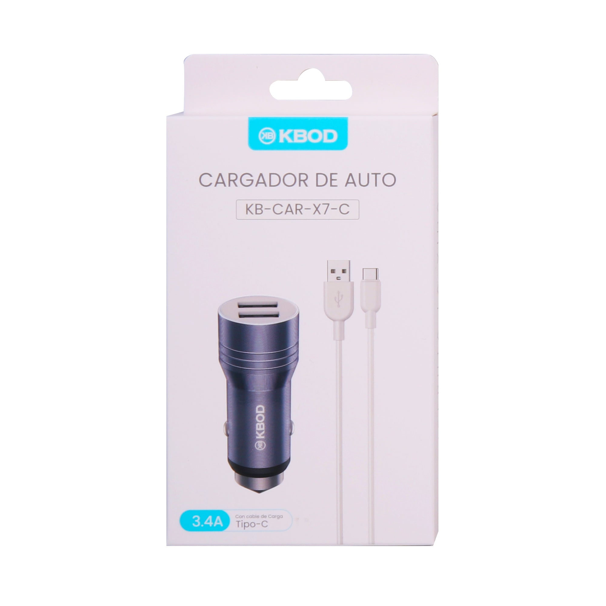 CAR CHARGER USB AND TYPE C KBOD KB-CAR-X7-TC