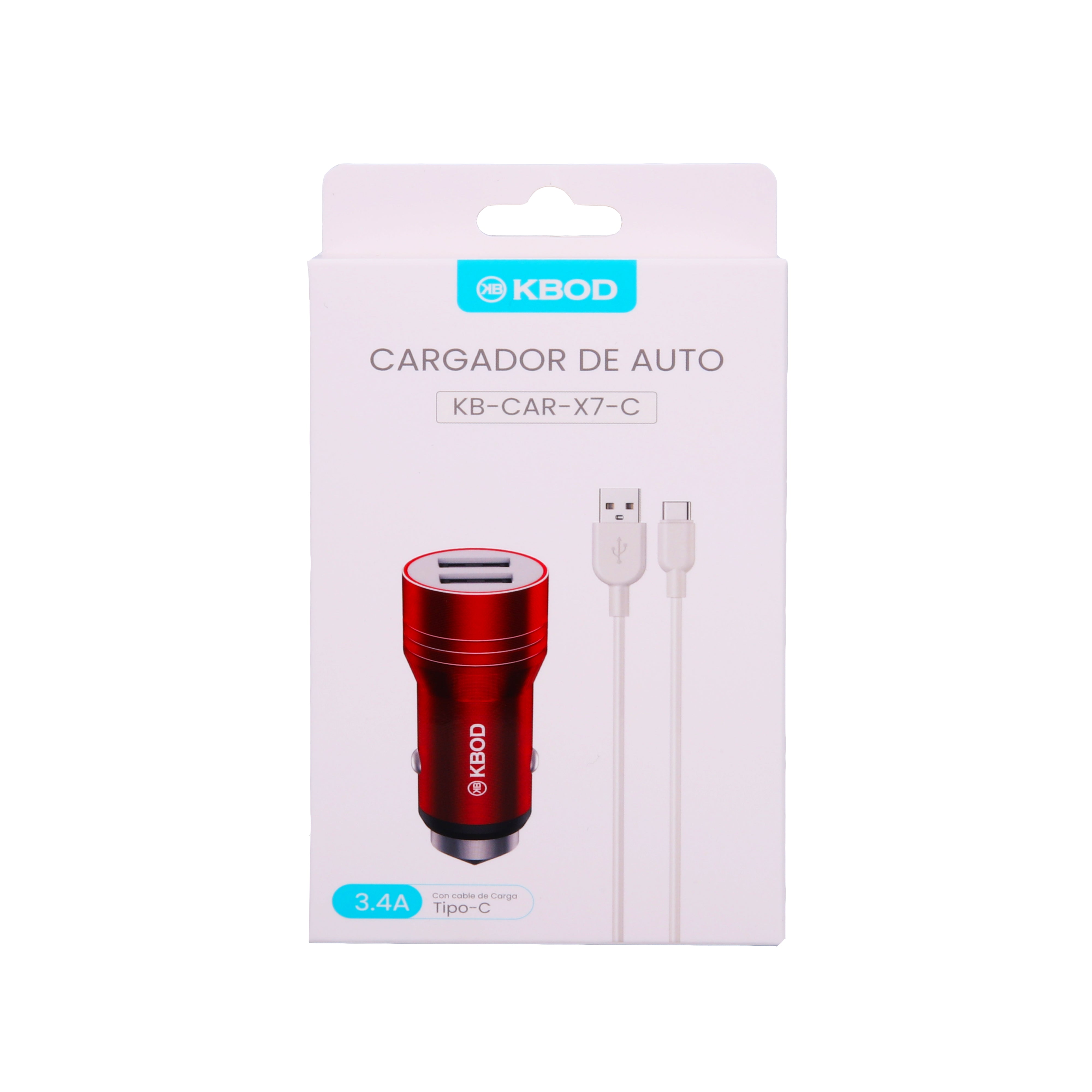 CAR CHARGER USB AND TYPE C KBOD KB-CAR-X7-TC