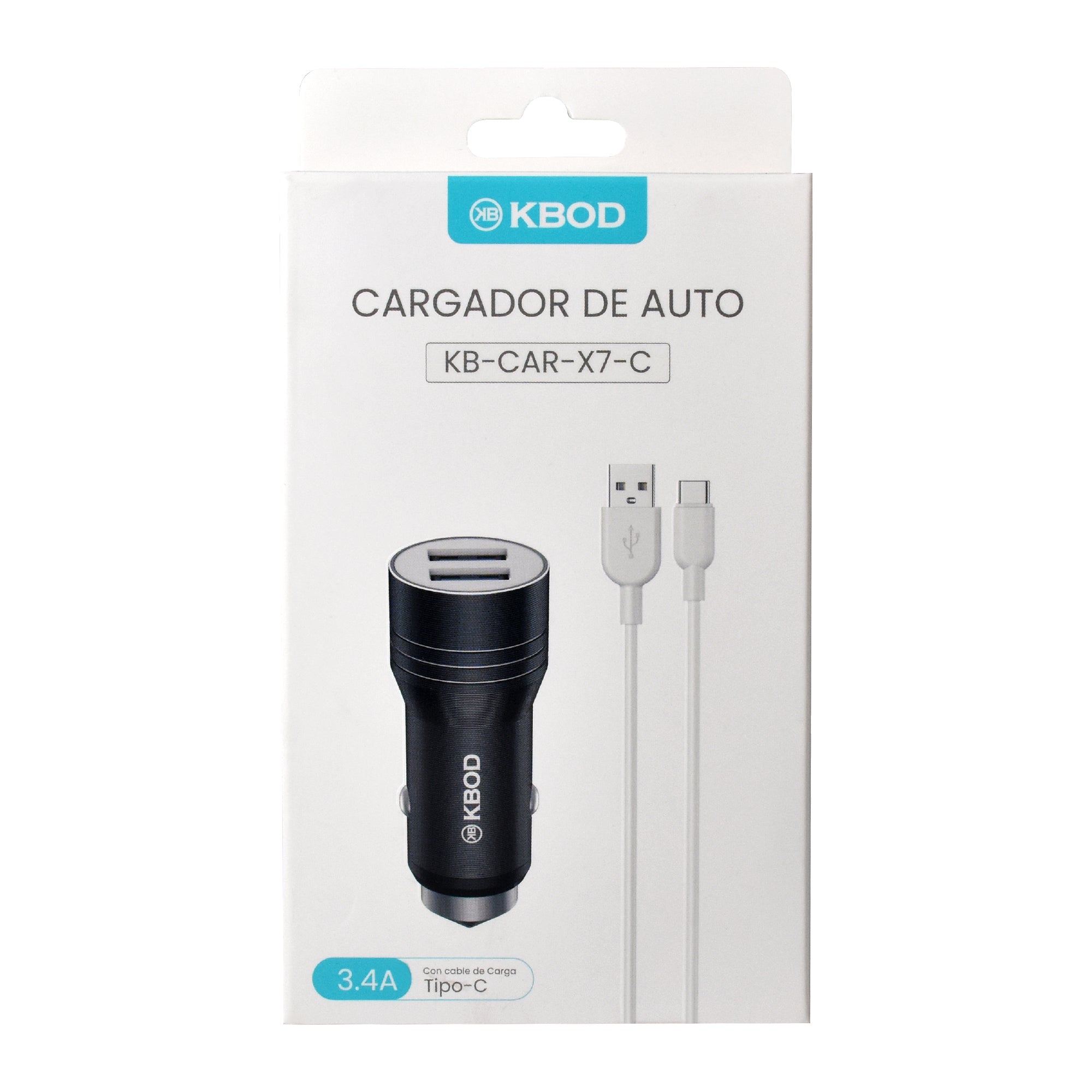 CAR CHARGER USB AND TYPE C KBOD KB-CAR-X7-TC