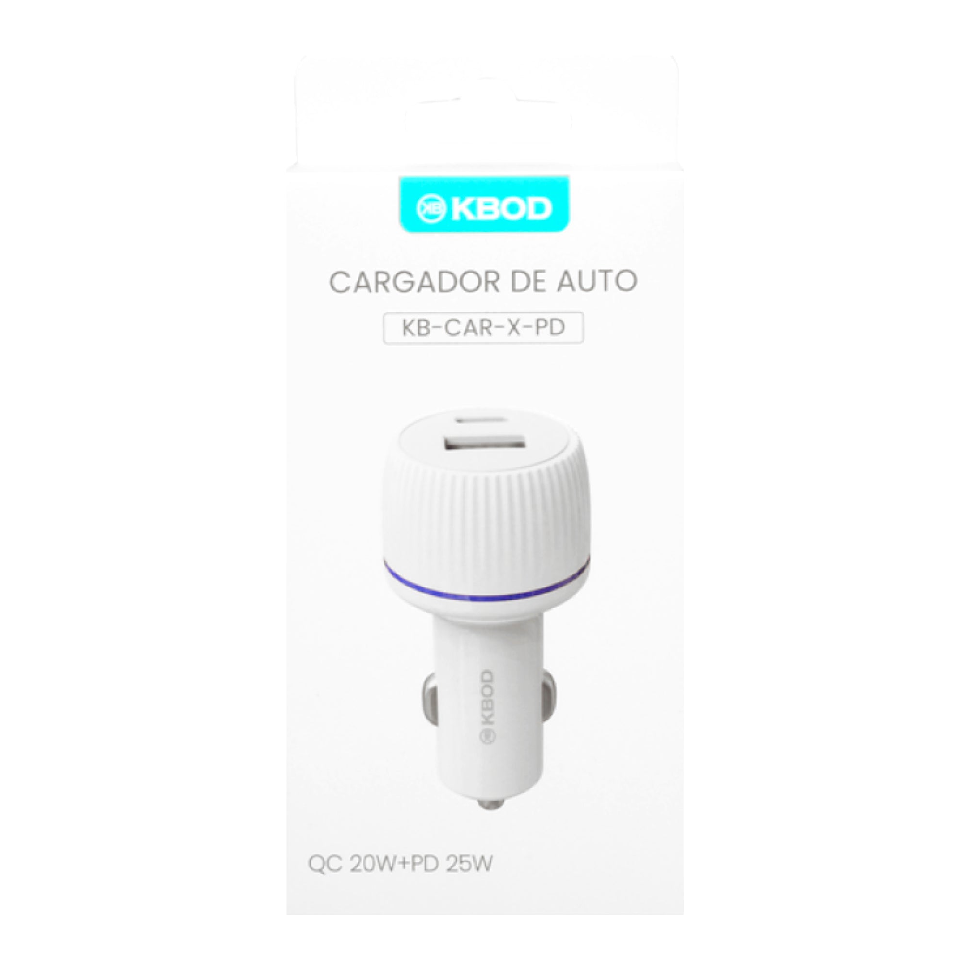 CAR CHARGER USB AND TYPE C KBOD KB-CAR-XPD