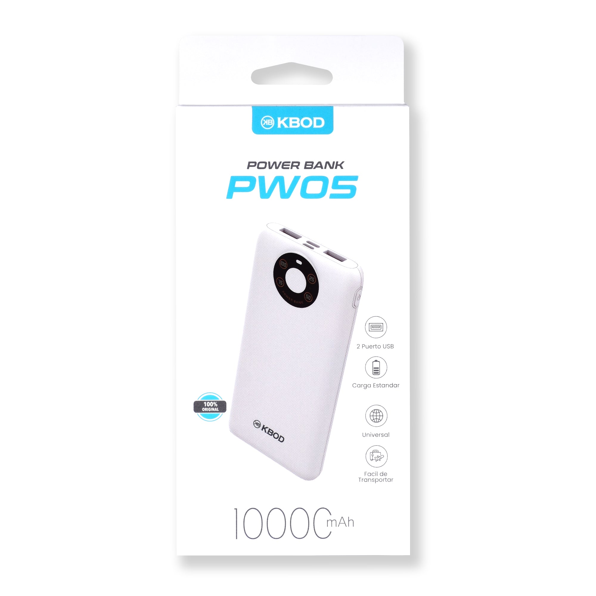 BANCO DE ENERGÍA KBOD 10.000 MAh PW-05