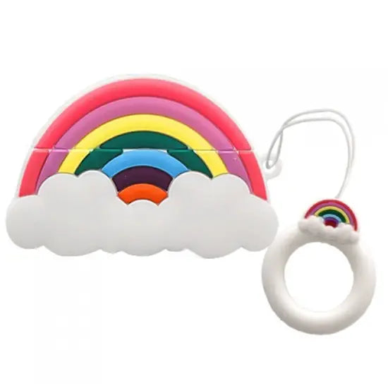 Cartoon Cute Silicone Soft Case For AirPods Pro-(Rainbow)