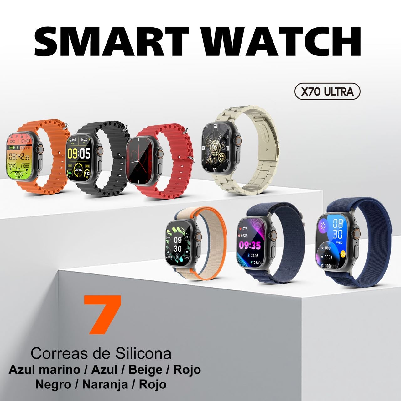 Smartwatch  KBOD X70 Ultra + 7 Bands